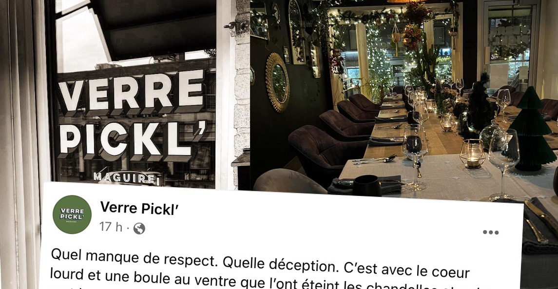 Le restaurant Verre Pickl’ à Québec explique une situation désolante