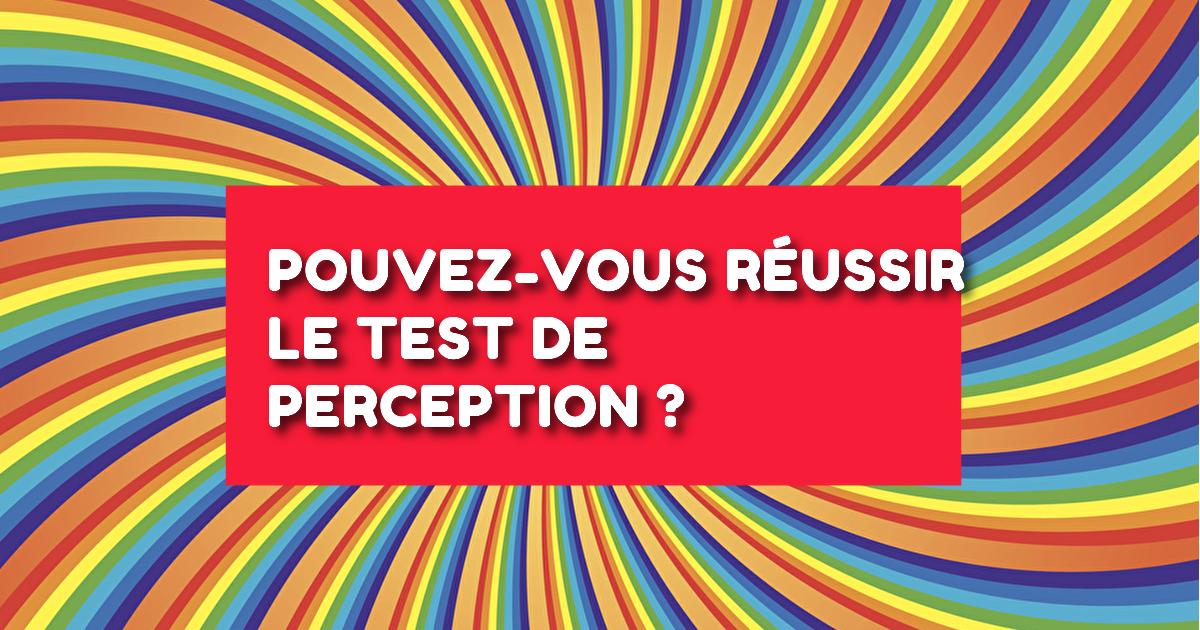 Pouvez-vous réussir le test de perception ?