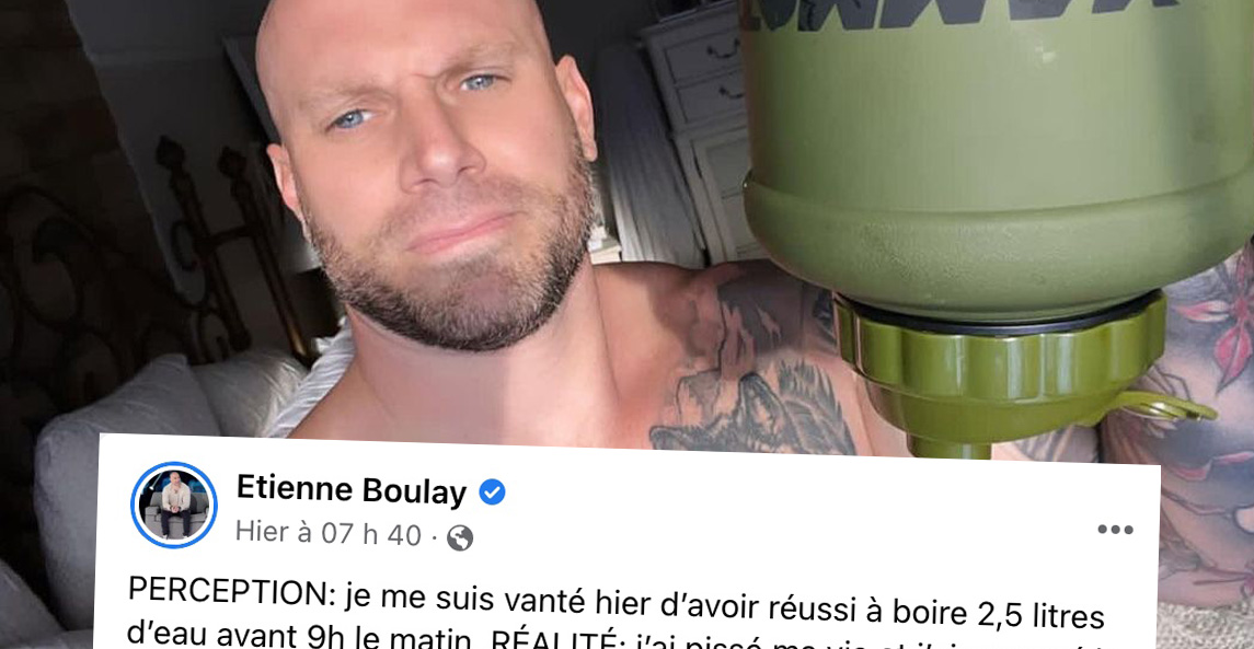 Étienne Boulay a bu 2,5 litres d’eau avant 9h du matin et le regrette rapidement