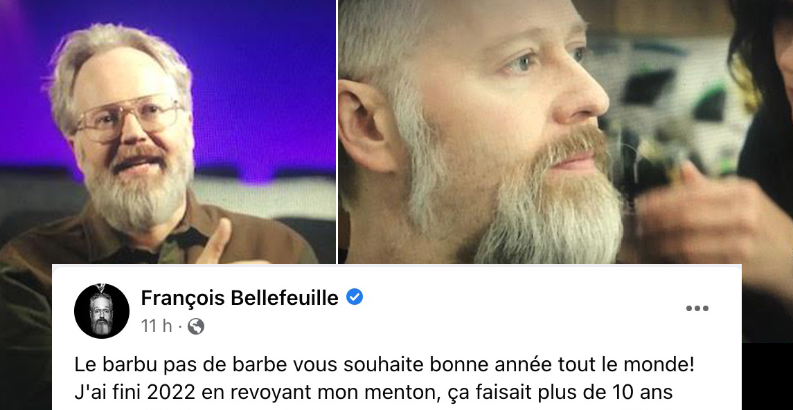 François Bellefeuille se rase complètement la barbe pour un sketch au Bye Bye