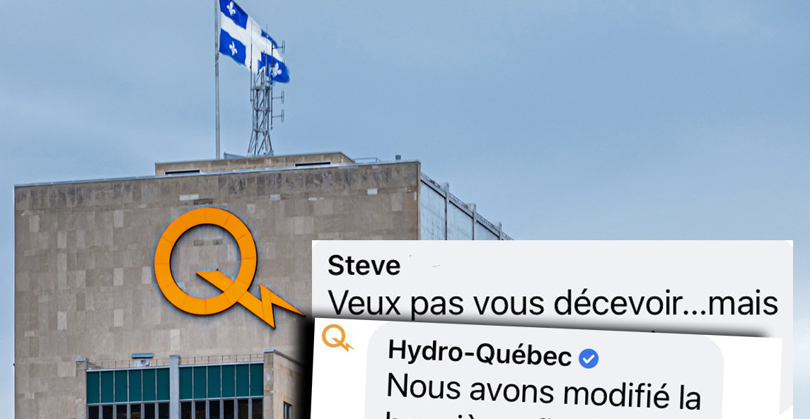 L’équipe d’Hydro-Québec fait encore une excellente réplique à un commentaire