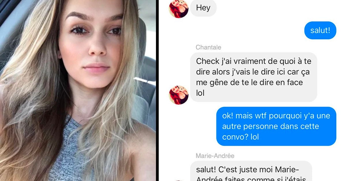 Une fille au Québec rajoute sa meilleure amie dans une convo pour avoir du support moral