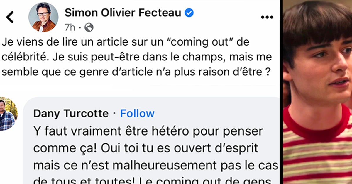 Simon Olivier Fecteau donne son avis sur les articles de célébrités qui font leur Coming Out et se fait répondre intense