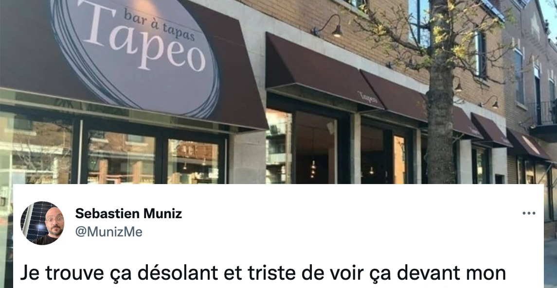 Le propriétaire du restaurant Tapeo à Montréal souligne une situation déplorable