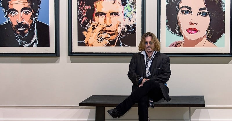 Johhny Depp a exposé sa première collection de peintures et elles se sont vendues pour une fortune