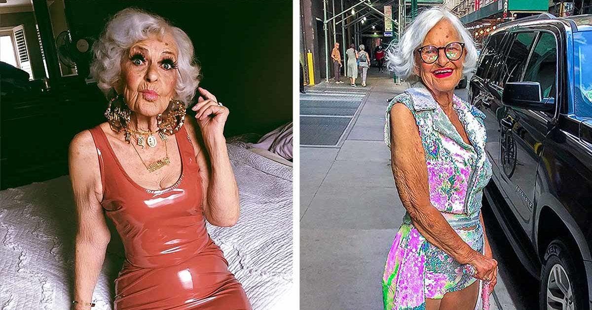 Une femme de 92 ans ignore l’opinion des gens et porte des vêtements colorés : « J’ai toujours été une rebelle »