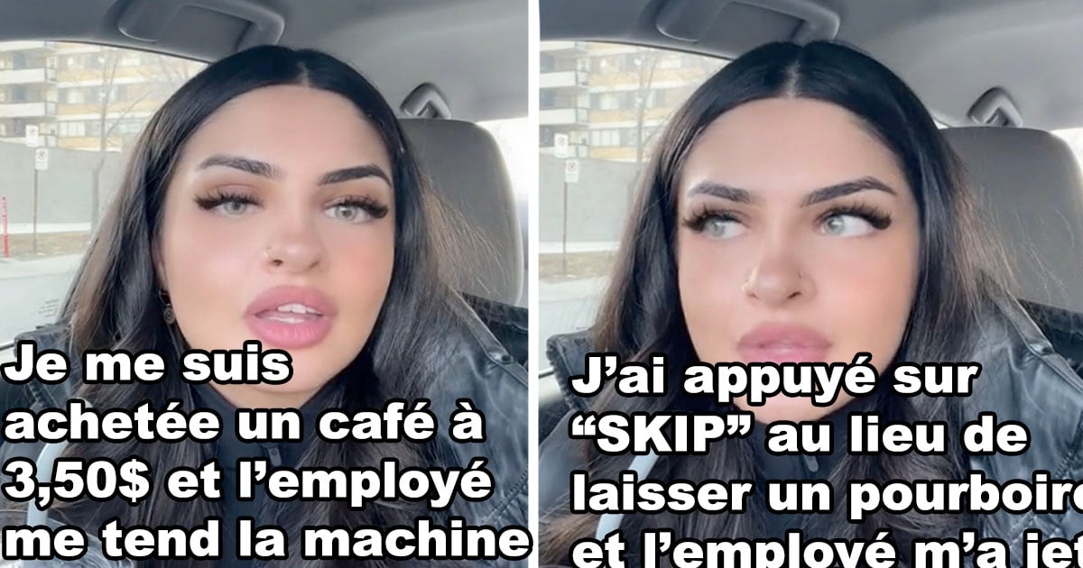 Une fille au Québec pète sa coche sur les pourboires car elle devait laisser un tip pour un café de 3,50$